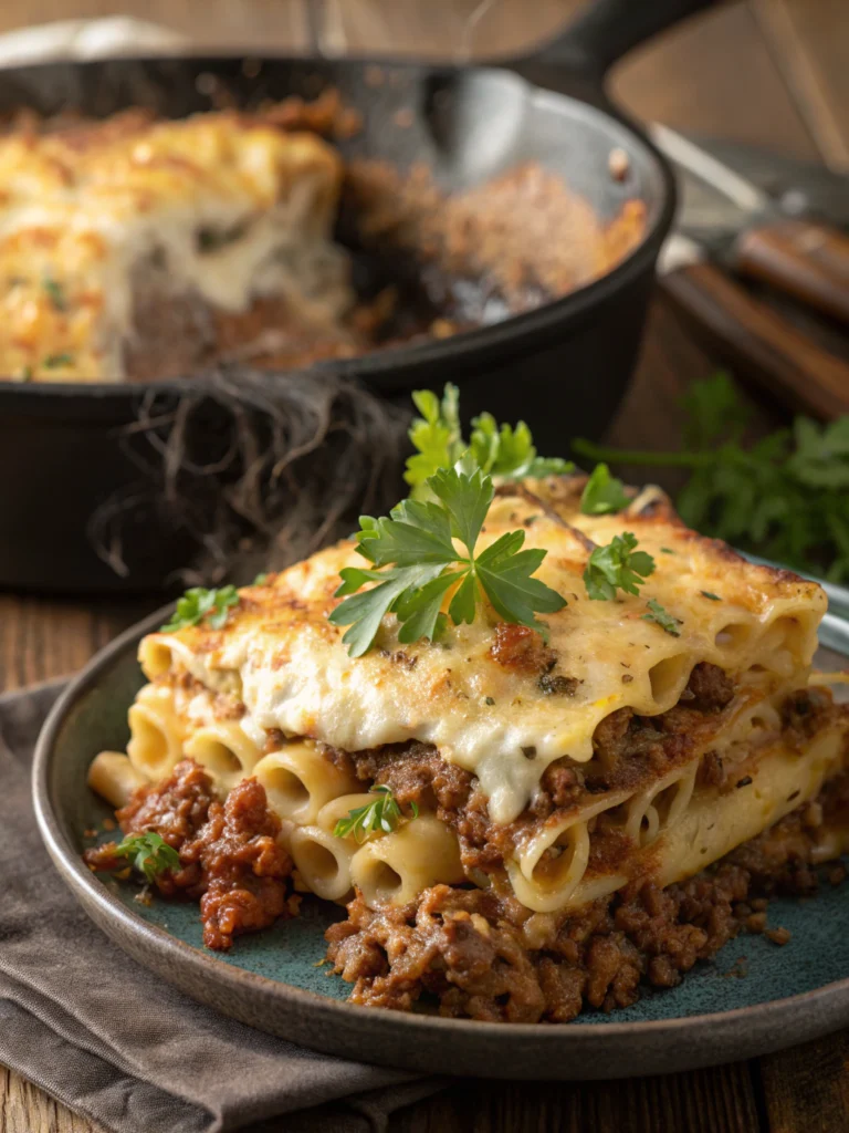 30-Minute Skillet Pastitsio Recipe - Meatrecipes