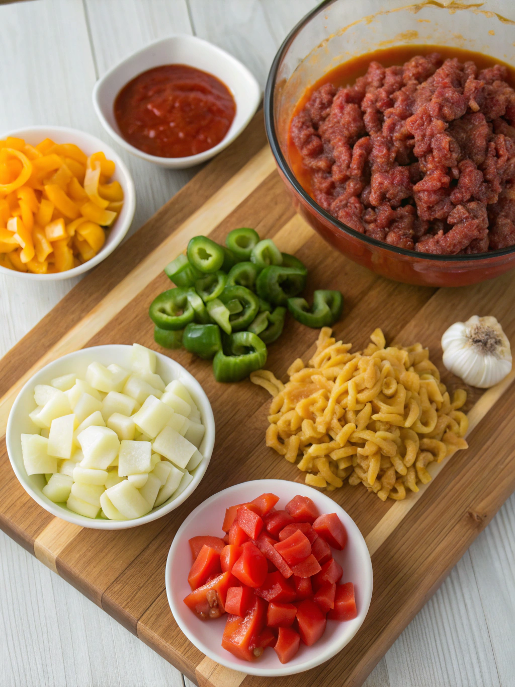 American Goulash ingredients.webp - Chef John's American Goulash Recipe