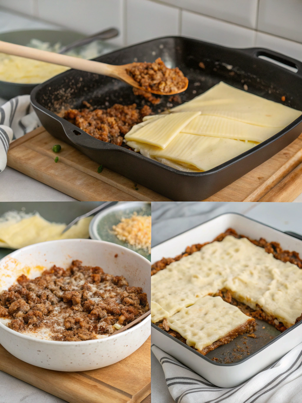 Skillet Pastitsio steps.webp - 30-Minute Skillet Pastitsio Recipe - Meatrecipes