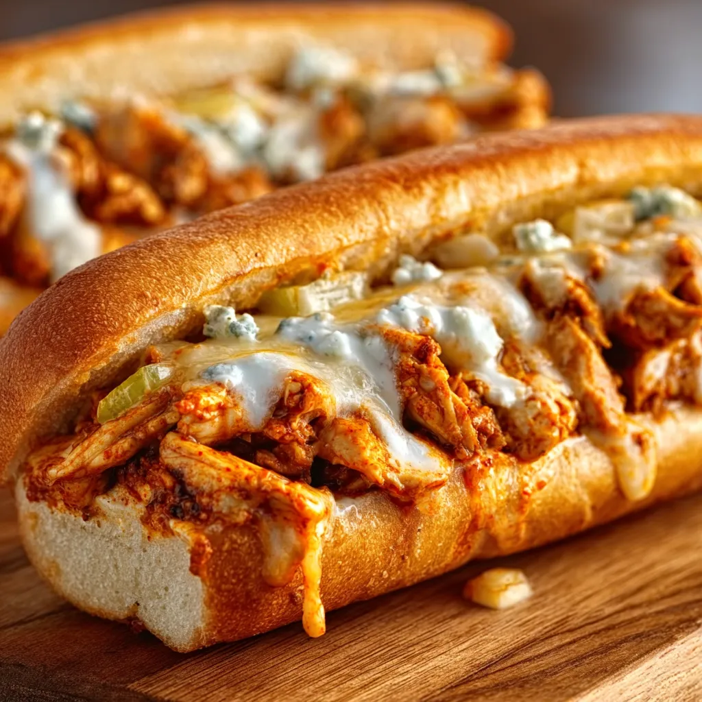 Buffalo chicken cheesesteak: Spicy, cheesy, and loaded on a roll.