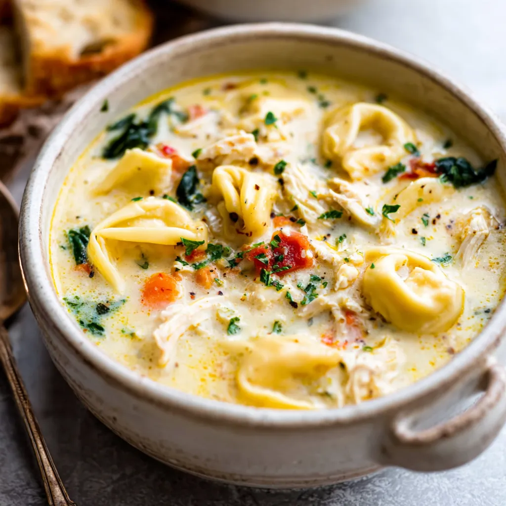 CREAMY CHICKEN TORTELLINI HEAVEN