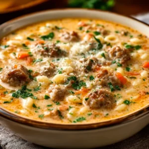 CREAMY DREAMY SAUSAGE SOUP