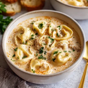 EASIEST CREAMY TORTELLINI SOUP