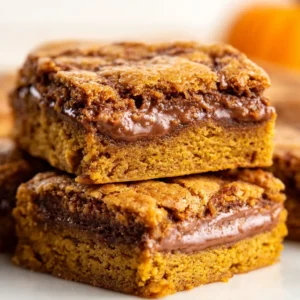 PUMPKIN NUTELLA BLONDIES HEAVEN