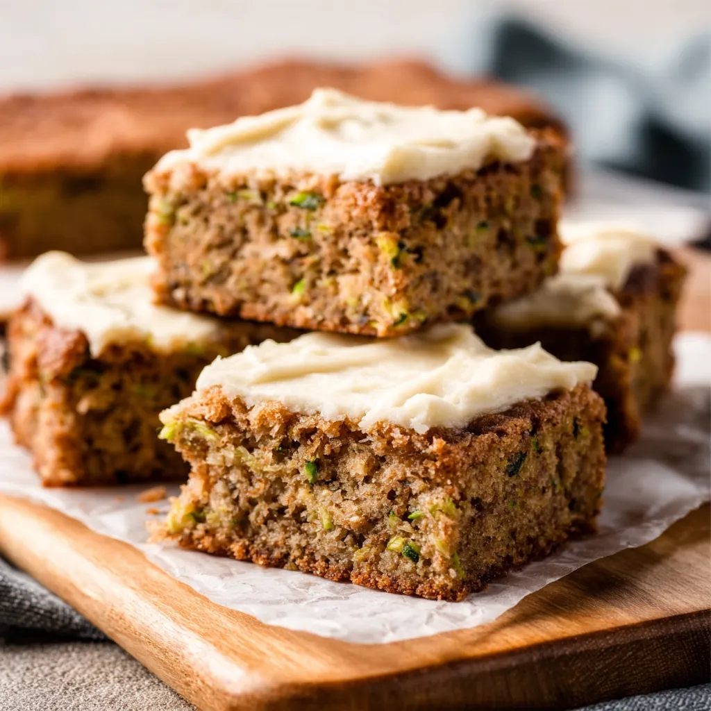 Moist zucchini bars, a sneaky veggie dessert!