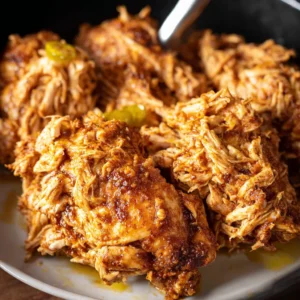 Juicy Mississippi Chicken on a platter, ready to serve.